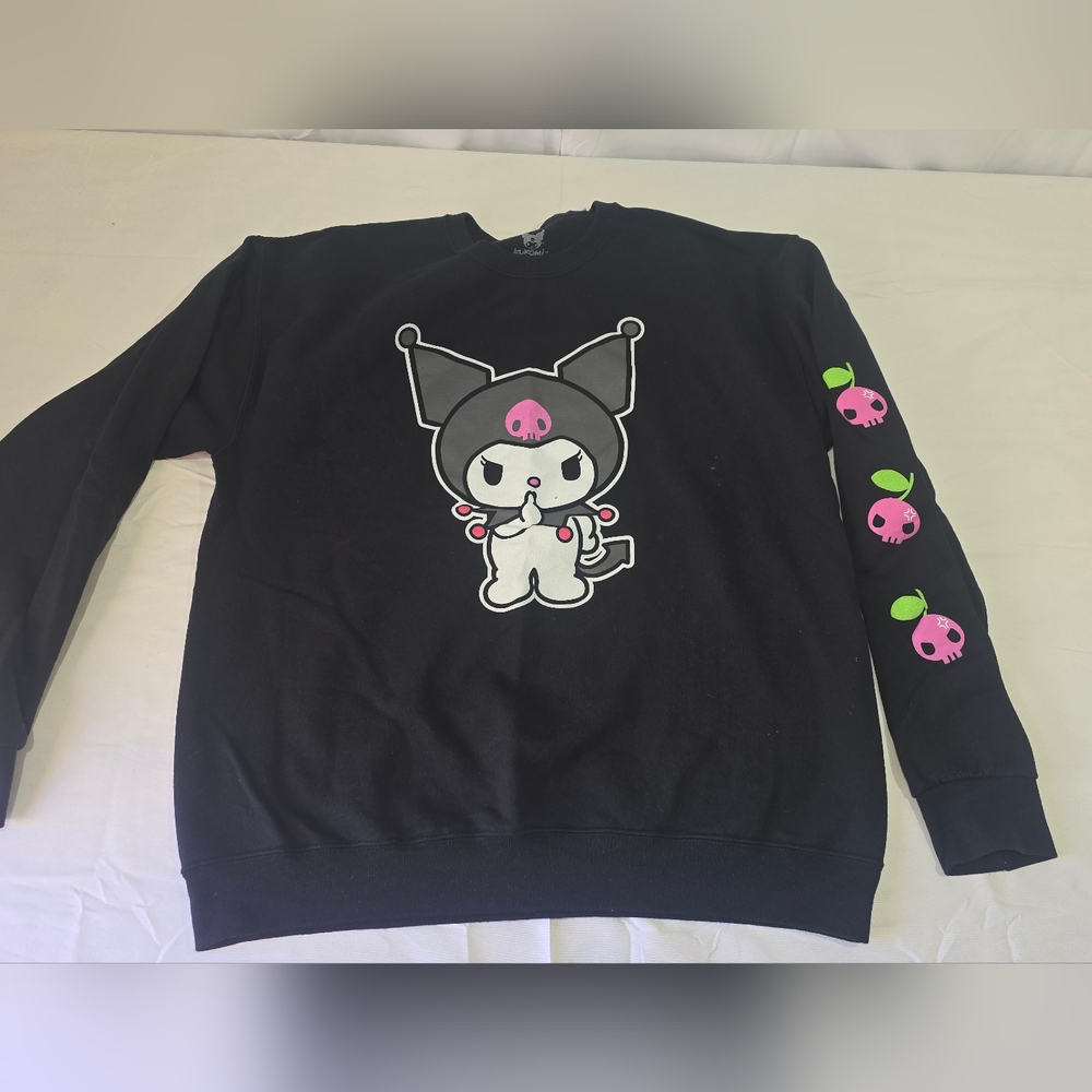 Sanrio Black Sweater with Pink and Green Graphic